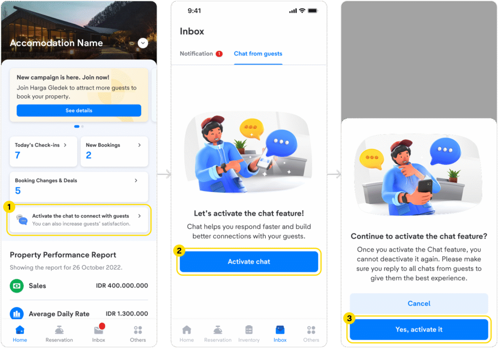 panduan mengaktifkan fitur Chat di aplikasi Lignum